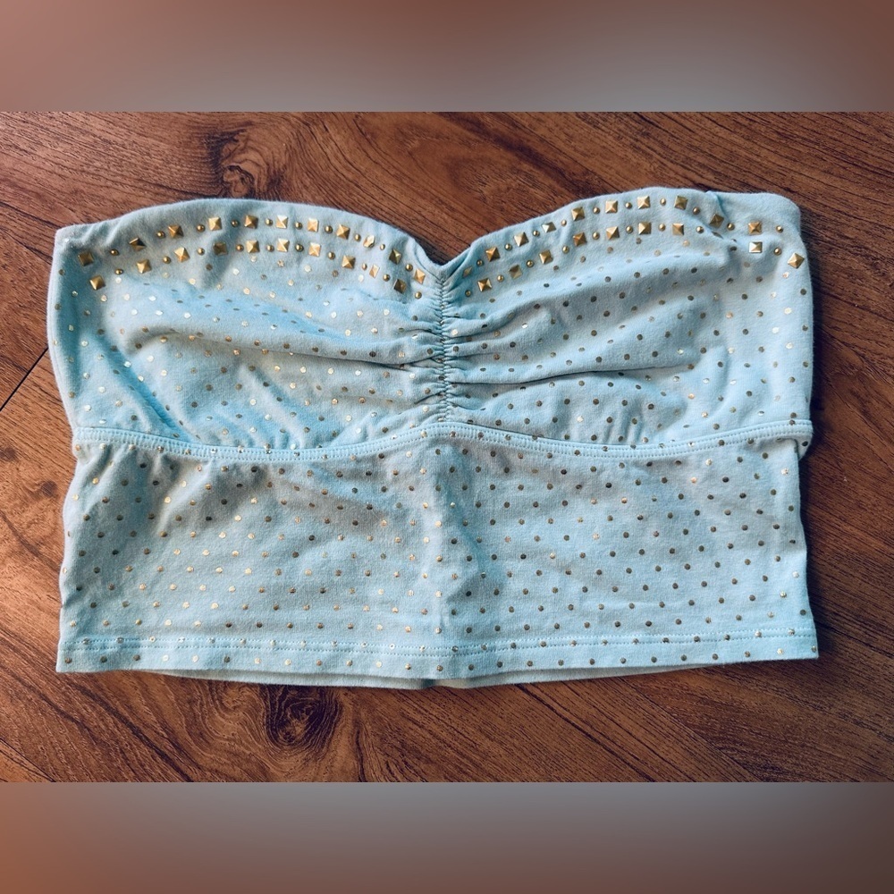 Victorias Secret PINK Light Blue Bandeau Top. Size Medium